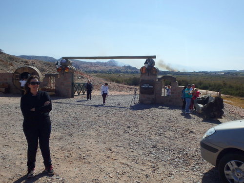 We passed by another vineyard and they are burning off vine cuttings.